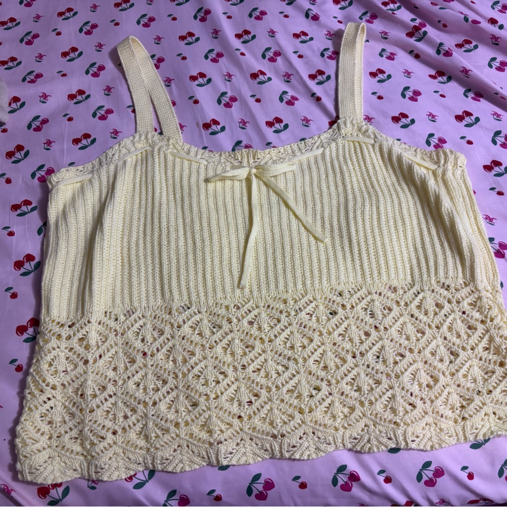 Wild Fable Cream Knit Camisole Top